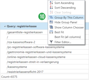 Data Set - Group by Query
