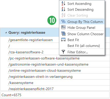 Data Set - Group by Query