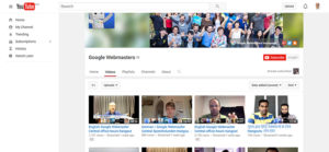 Google Webmasters YouTube Channel